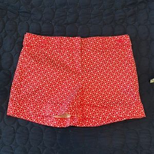 Pink Patterned Cuffed Shorts